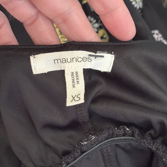 Maurices Fairy Coquette Y2K Dress XS Sheer Polka Dot Floral Asymmetric Babydoll - Picture 13 of 16